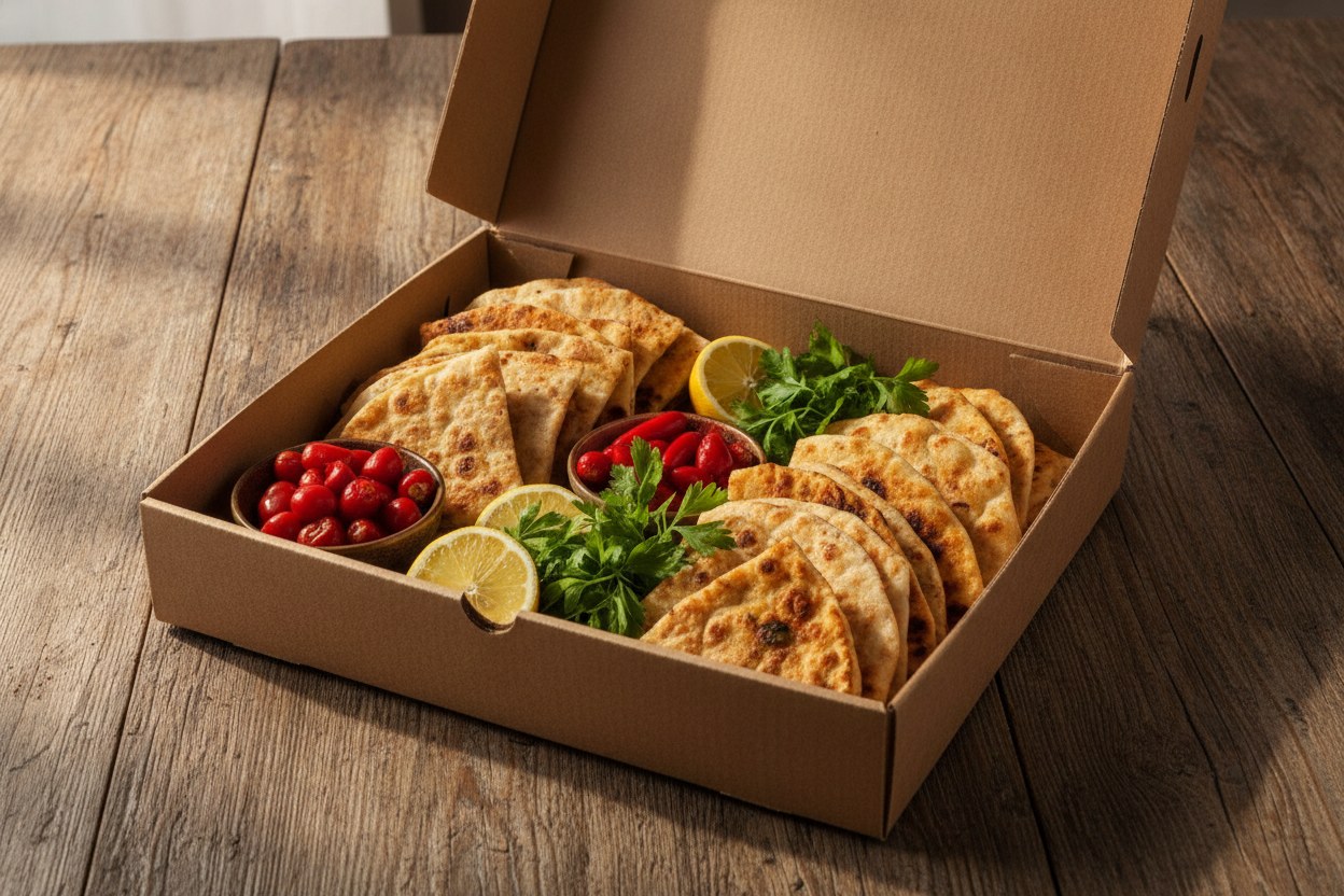 Lahmacun, pide ve dürümün bir arada olduğu büyük aile kutusu